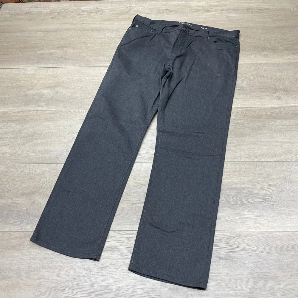 Banana Republic Traveler Pant Mens 38x32 Charcoal Heather Gray Slim Fit S/493973